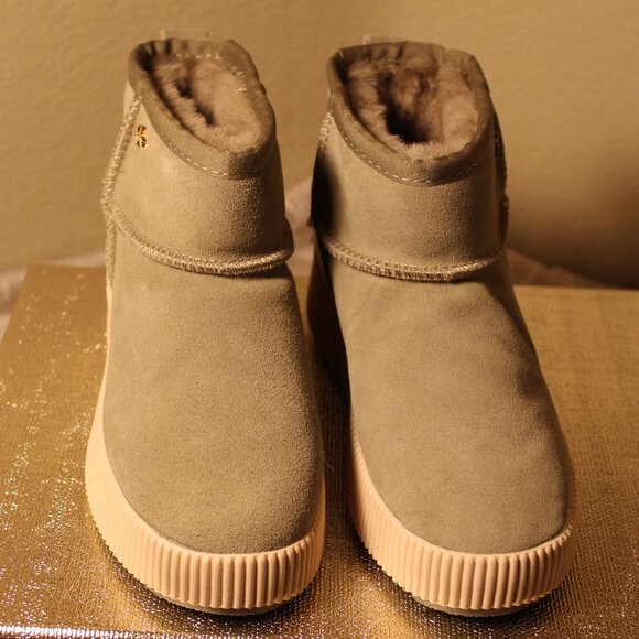 Mexx  Suede Shearling Boots in Taupe - Picture 8 of 12